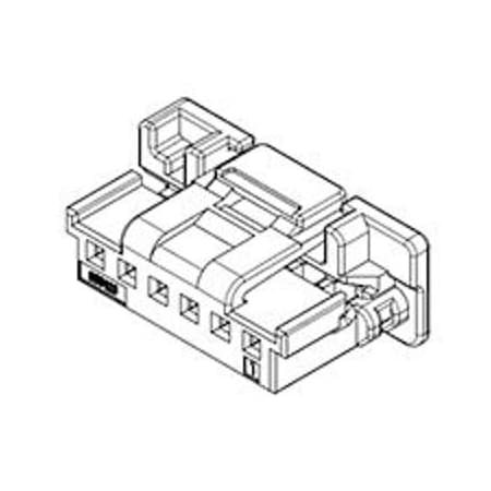 Molex Duraclik Isl Wire-To-Board Receptacle Housing, Single Row, Blue, 6 Circuits 5601230604